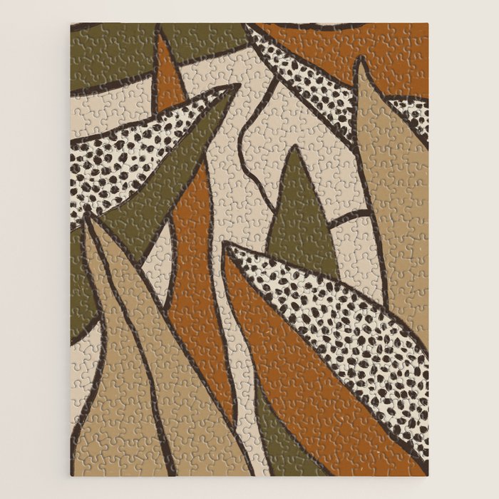 Patterned Tropical Leaves #2 Jigsaw Puzzle Gallery Image 1