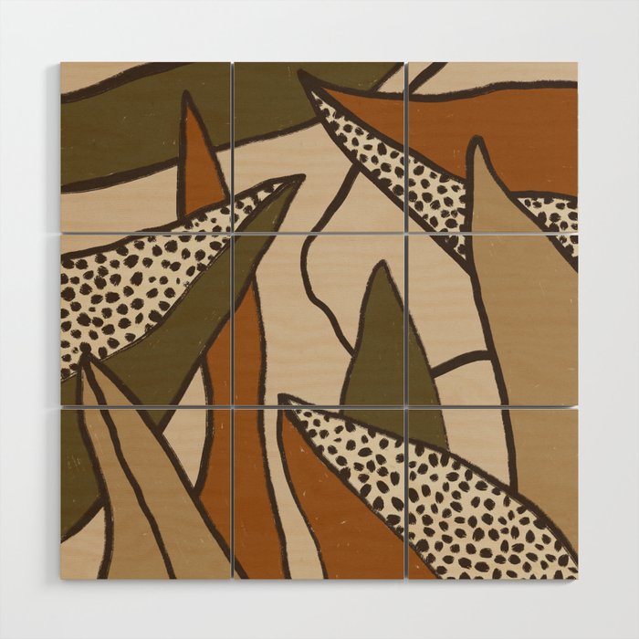 Patterned Tropical Leaves #2 Wood Wall Art Gallery Image 1