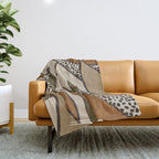 Patterned Tropical Leaves #2 Throw Blanket Gallery Image 1