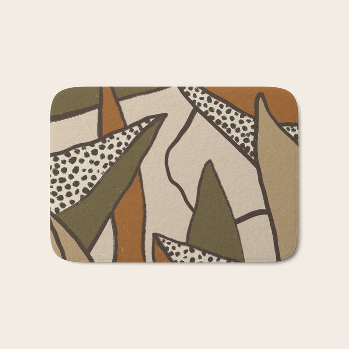 Patterned Tropical Leaves #2 Bath Mat Gallery Image 1