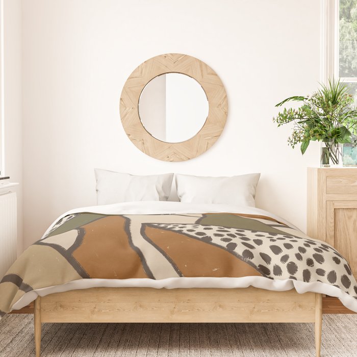 Patterned Tropical Leaves #2 Duvet Cover Gallery Image 3