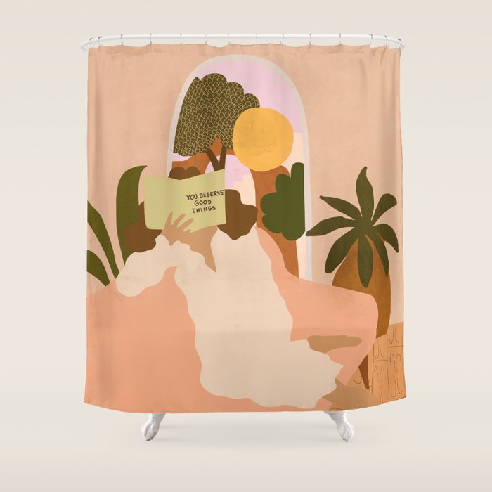 You Deserve Good Things Shower Curtain Gallery Image 1