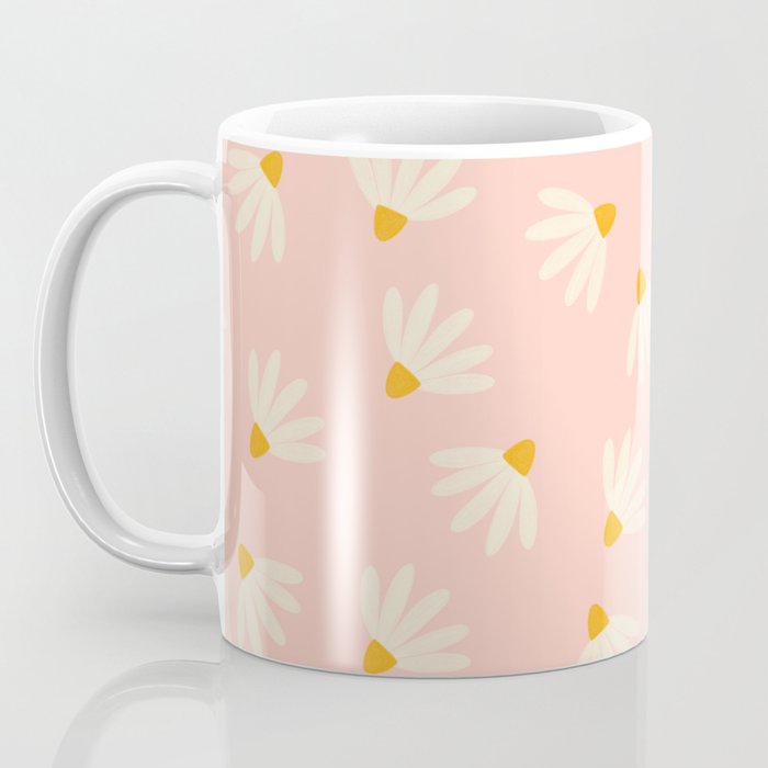 Oh! Daisy - Salmon  Coffee Mug Gallery Image 3