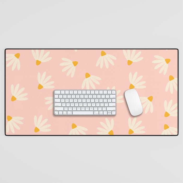 Oh! Daisy - Salmon  Desk Mat Gallery Image 1