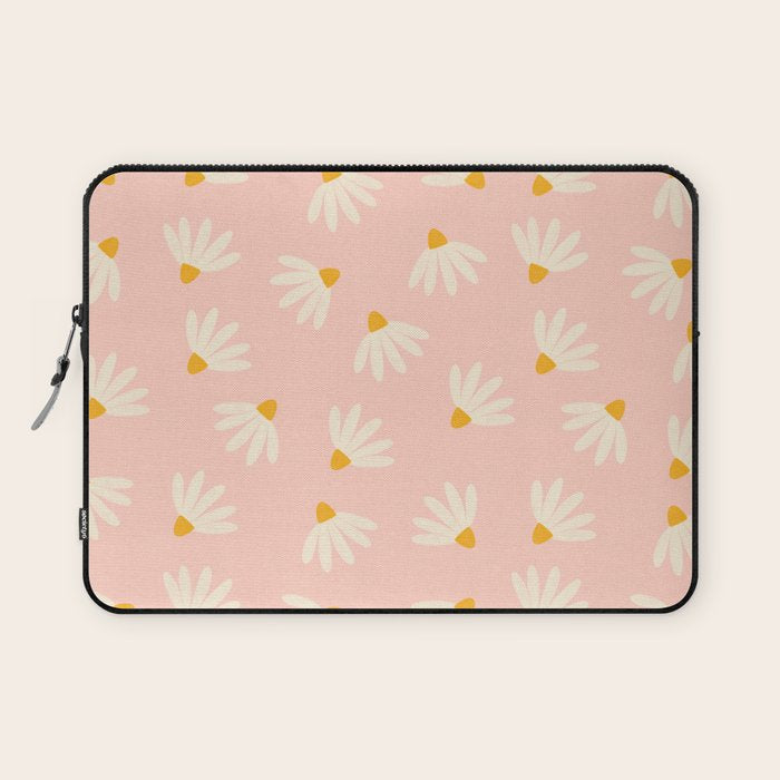 Oh! Daisy - Salmon  Laptop Sleeve Gallery Image 1