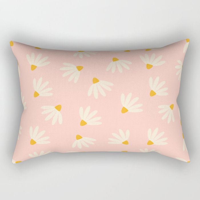 Oh! Daisy - Salmon  Rectangular Pillow Gallery Image 1