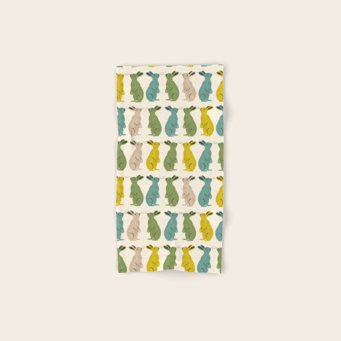 Rows Of Rabbits Bath Towel Gallery Image 1
