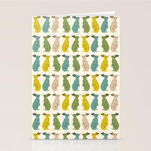 Rows Of Rabbits Stationery Card Gallery Image 2