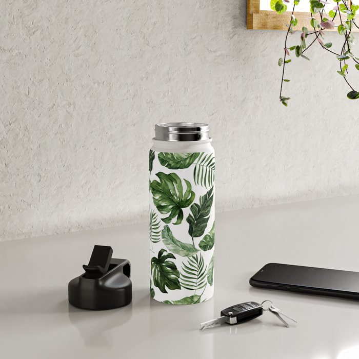 Tropical Leaf Water Bottle Gallery Image 4