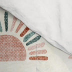 block print suns - jade and dusty rose Comforter Gallery Image 4