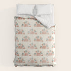 block print suns - jade and dusty rose Comforter Gallery Image 6