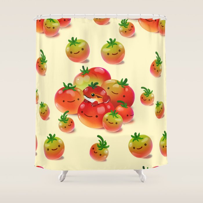 Tomato frog Shower Curtain Gallery Image 1