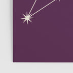 Leo Zodiac Star Constellation Line Art Plum Purple Poster Gallery Image 3