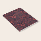 Gothic Halloween Damask - Red black and white  Notebook Gallery Image 2