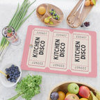 Kitchen Disco Ticket, Retro Pink Home Decor Cutting Board Gallery Image 2