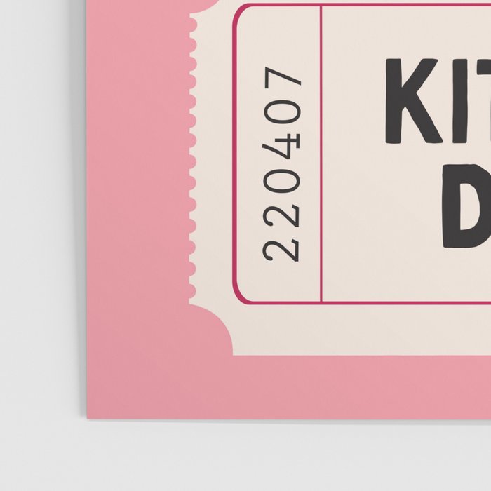 Kitchen Disco Ticket, Retro Pink Home Decor Poster Gallery Image 3