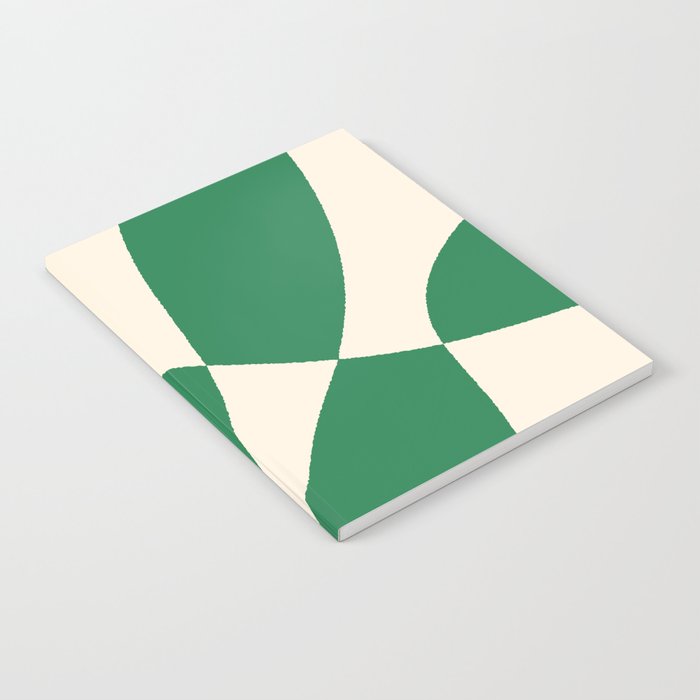 Abstract Mid-Century Composition in Green & Off White Notebook Gallery Image 1