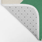 Abstract Mid-Century Composition in Green & Off White Bath Mat Gallery Image 2