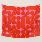 Abstract mid-century shapes no 6 Wall Tapestry Gallery Image 4