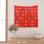 Abstract mid-century shapes no 6 Wall Tapestry Gallery Image 2