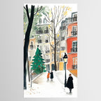Parisian Christmas Street Scene Tablecloth Gallery Image 2