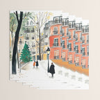 Parisian Christmas Street Scene Wrapping Paper Gallery Image 3