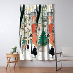 Parisian Christmas Street Scene Window Curtain Gallery Image 5