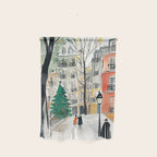 Parisian Christmas Street Scene Wall Hanging Gallery Image 1