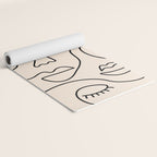 Abstract Single Line Face  Yoga Mat Gallery Image 2