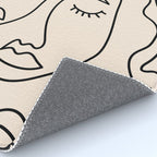 Abstract Single Line Face  Rug Gallery Image 4