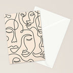 Abstract Single Line Face  Stationery Card Gallery Image 2