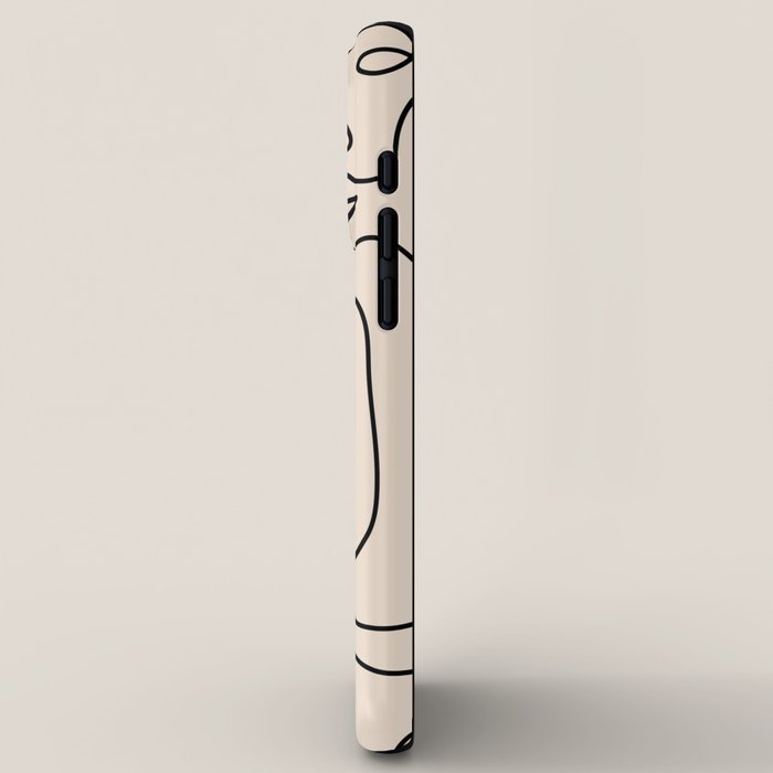 Abstract Single Line Face  iPhone Case Gallery Image 2