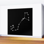 Scorpio Zodiac Star Constellation Line Art Black Wall Mural Gallery Image 2