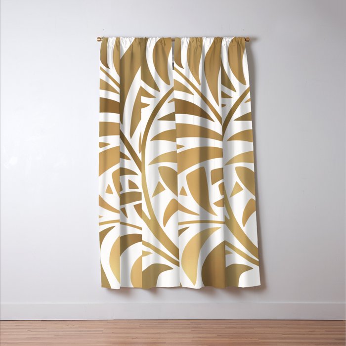 Art Deco Gold Leaf  Window Curtain Gallery Image 3