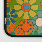 Retro Garden Flowers Groovy 60s 70s Multicolor Floral Pattern Laptop Sleeve Gallery Image 3