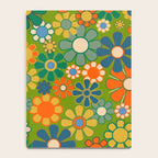 Retro Garden Flowers Groovy 60s 70s Multicolor Floral Pattern Notebook Gallery Image 4