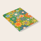 Retro Garden Flowers Groovy 60s 70s Multicolor Floral Pattern Notebook Gallery Image 2