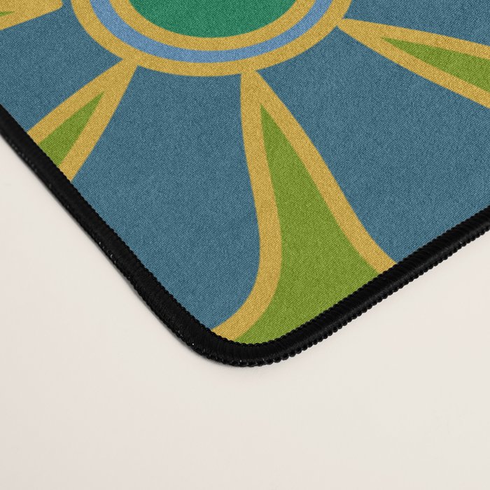 Retro Garden Flowers Groovy 60s 70s Multicolor Floral Pattern Desk Mat Gallery Image 4
