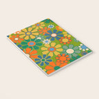 Retro Garden Flowers Groovy 60s 70s Multicolor Floral Pattern Notebook Gallery Image 3