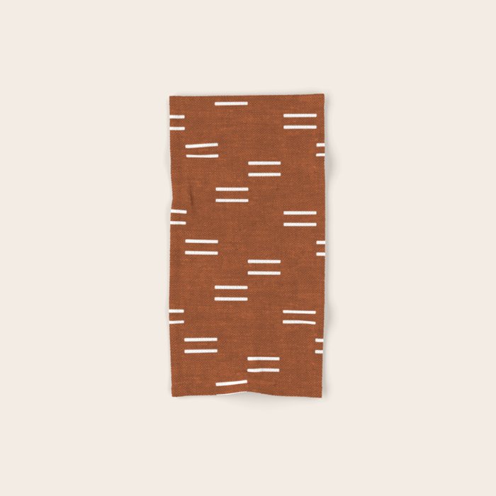 double dash - burnt orange Bath Towel Gallery Image 1