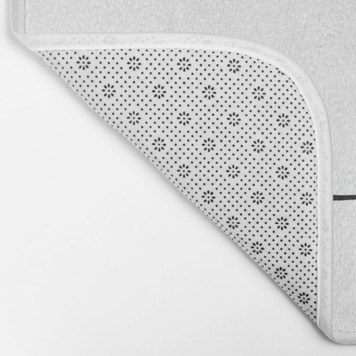 Minimal Cat on a Line Bath Mat Gallery Image 2