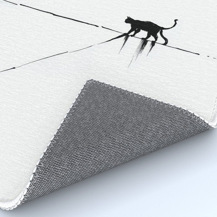 Minimal Cat on a Line Rug Gallery Image 4