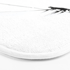 Minimal Cat on a Line Bath Mat Gallery Image 3