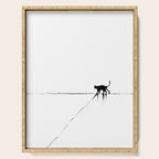 Minimal Cat on a Line Serving Tray Gallery Image 1
