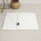 Minimal Cat on a Line Rug Gallery Image 1