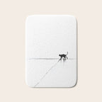 Minimal Cat on a Line Bath Mat Gallery Image 1