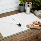 Minimal Cat on a Line Outdoor Rug Gallery Image 2