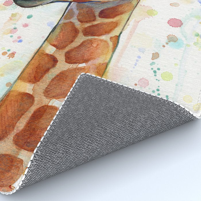Giraffe Baby Watercolor Rug Gallery Image 4