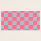 Retro Pink x Powdered Lavender Mixed Checker Desk Mat Gallery Image 3