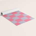 Retro Pink x Powdered Lavender Mixed Checker Yoga Mat Gallery Image 2